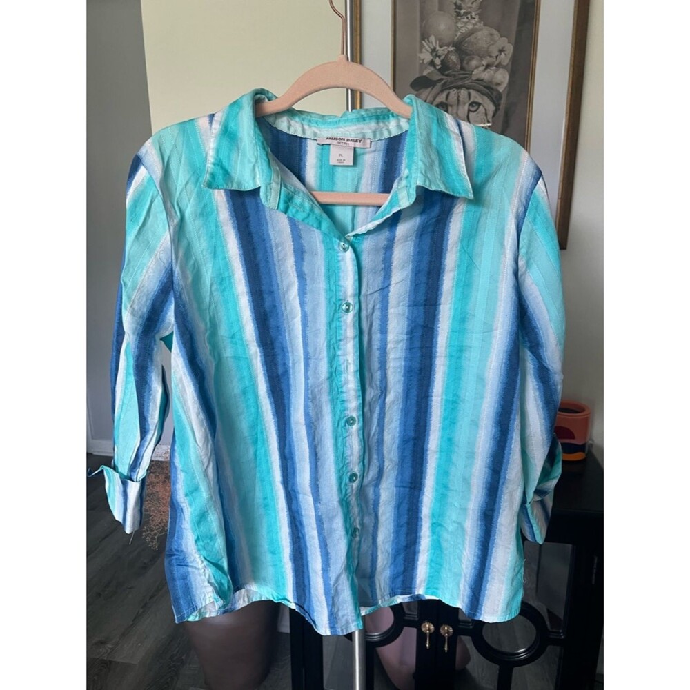 Allison Daley Striped Button-Down Shirt